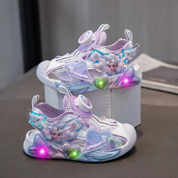 New Disney girls frozen mermaid princess cute Sandals shoes non-slip soft bottom sports shoes for girl gift