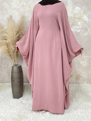 Butterfly Batwing Abaya Without Hijab Dubai Luxury Turkey Islan Muslim Kaftan Modesty Dress