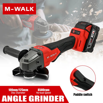 M-WALK 8500RPM High Speed Brushless Angle Grinder 100/125mm With Safety Guard Electric Power Tools For Milwaukee 18V Battery Pin