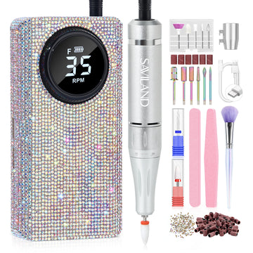 SAVILAND 35000RPM Electric Nail Drill Machine Kit Professional Drill Bits Drill Nail File Buffer Dust Brush Nail Care Tools