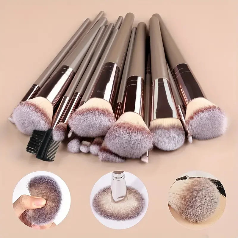 3-20PCS Makeup Brushes Set Eyeshadow Fluffy Foundation Concealer Blush Highlighter Storage Box Female Cosmetics Beauty Tools