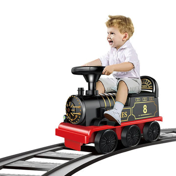 Kids Train Riding Toy Ailway Classical Electric Model Can Carry A Small Train Rail Car Children's Baby Walker Stroller Toys Boys
