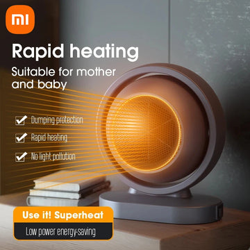 Xiaomi Mini Portable Electric Heater Fast Heating Stove Heater Portable Hot Air Blower Bathroom Fan Desktop Room Space Heater