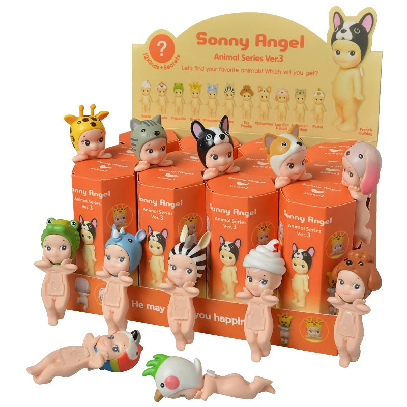 Sonny Angel Blind Box Hippers 20th Anniversary Animal Series Anime Figures Ornaments Dolls Fans Toy Set For Kids Gift