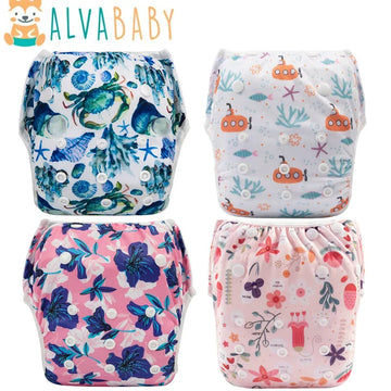 U PICK ALVABABY Swim Nappy Fashion Design Reusable Swim Diaper for Baby Under 1 year Old