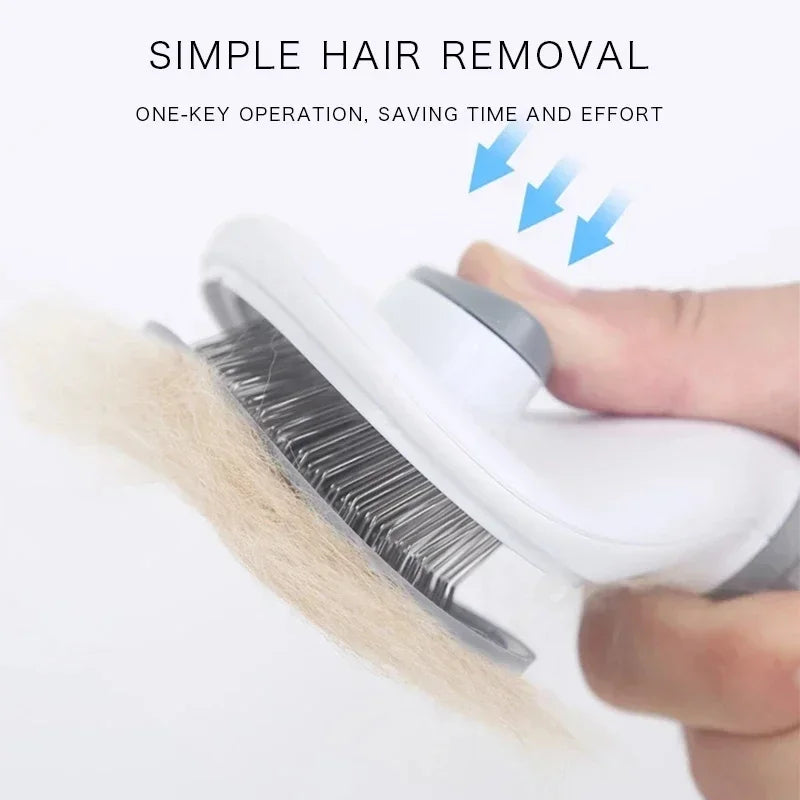 Non-slip Grooming Brush Stainless Steel Cat Brush Remove Hair Pet Hair Removal Comb for Cats Dog Combs Brushes Cat Accessories
