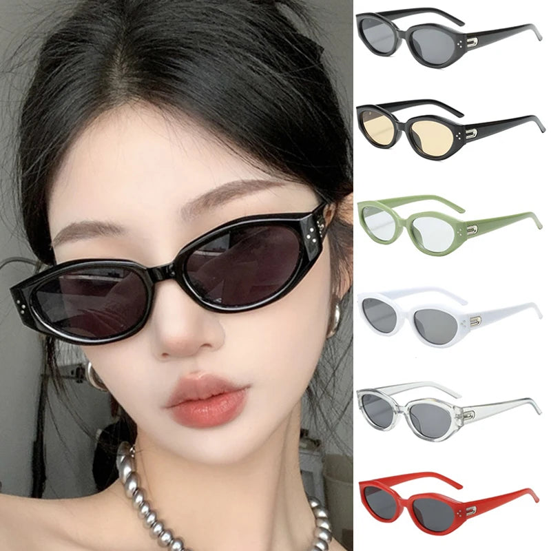 2024 New Women Summer Senior Cat Eye Sunglasses Fashion Korea Street Sunglass Elegant Lady Retro Outdoor Eyewear UV400