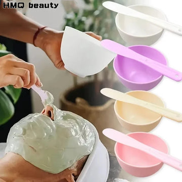 Silicone Face Mask Mixing Bowl Set Facial Care Mask Kit-Includes Mixing Bowl Stirring Stick Brush DIY Salon Make Up Supplies