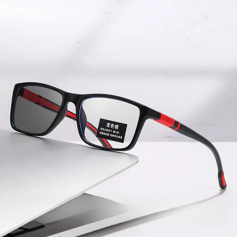 Fashion Photochromic Reading Glasses for Men Sports Glasses Anti Blue Light Glasses +100 +150 +200 +250 +300 +350 +400