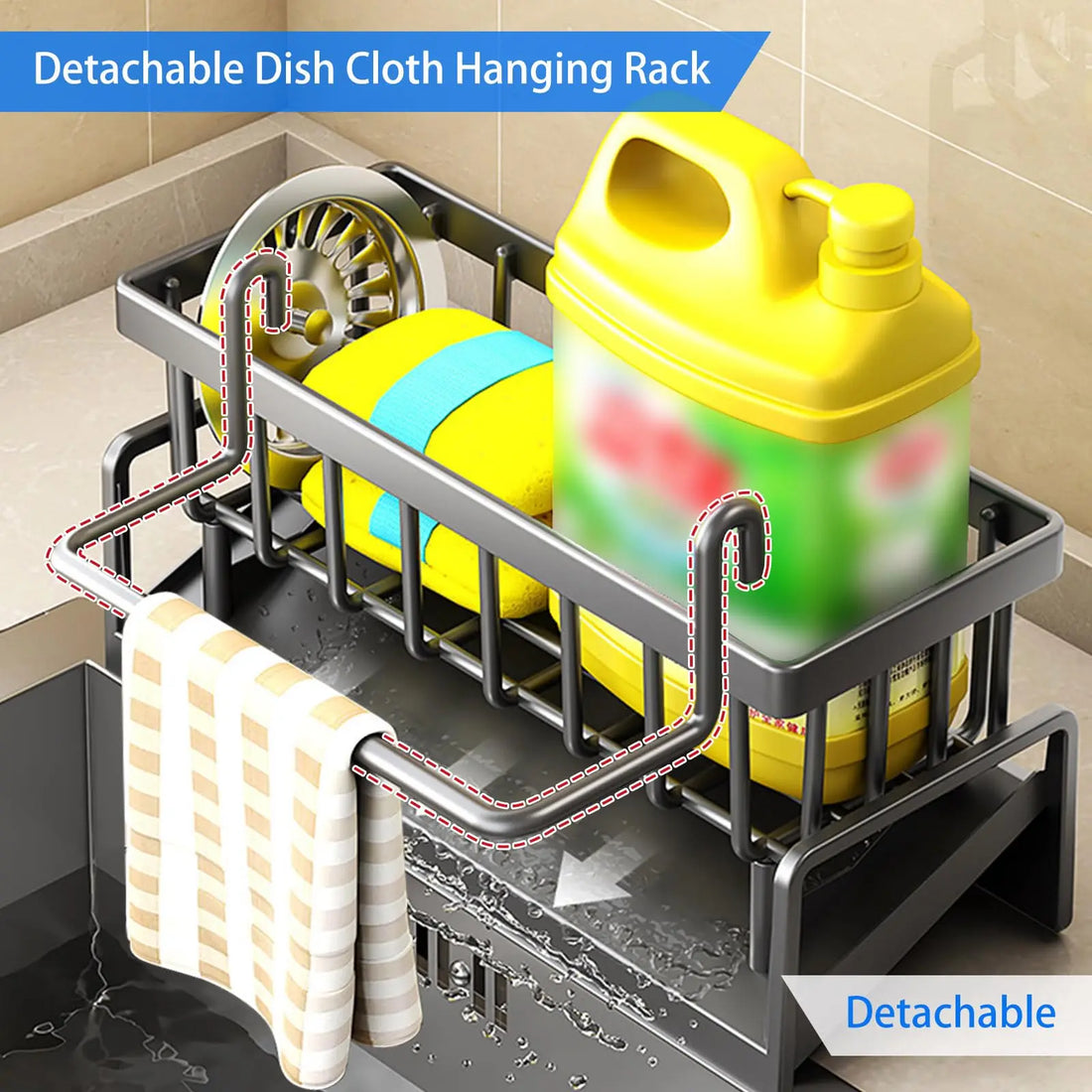 Kitchen Sink Drain Rack Organizer Plastic Self-draining Sink Shelf Soap Sponge Holder Dishcloth Towel Rack filter basket