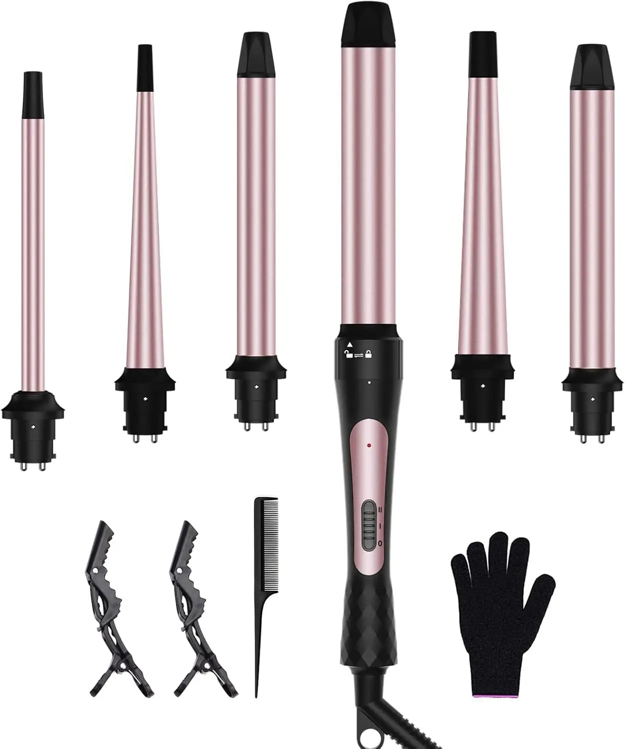 Thermal Brush, 1.5 inch Heated Round Curling Brush 2-in-1 Hair Dryer and Styler, Hot Straightener Comb with Detachable Head for