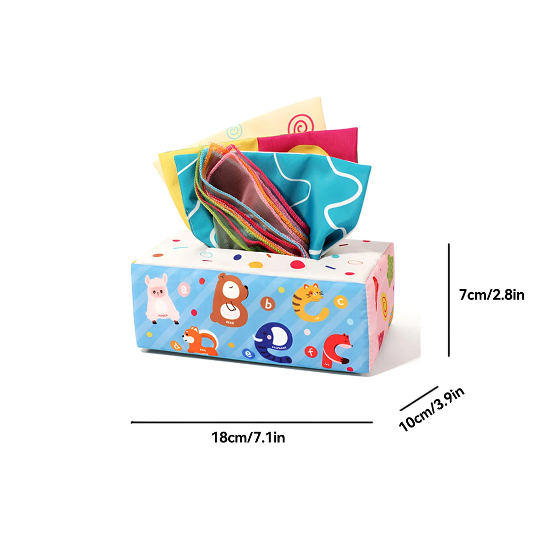 Fun Cartoon Unbreakable Cloth Book Ring Paper Tissue Box Toy