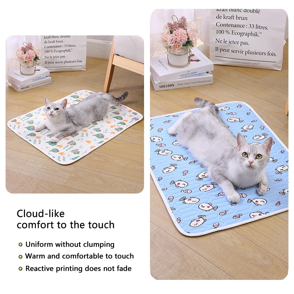 Dog Bed Cats Cooling Mat Latex Dampproof Pet Blankets Dog Sleeping Pad Non-slip House for Cats in Summer