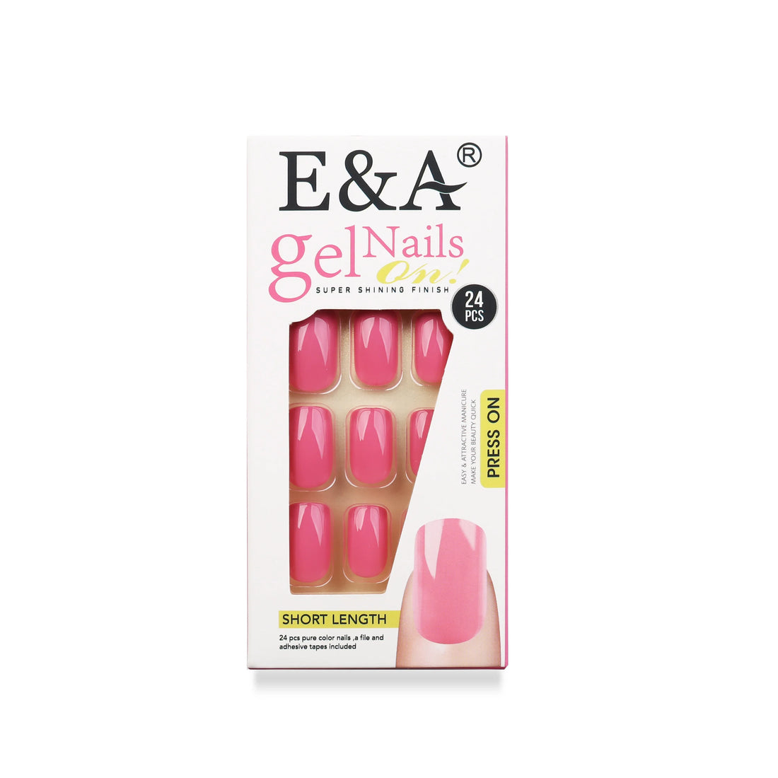 24Pcs Solid Pure Color Press on Nails Short Square Full Cover Acrylic False Nails Simple Detachable Design Finished for Easy DIY