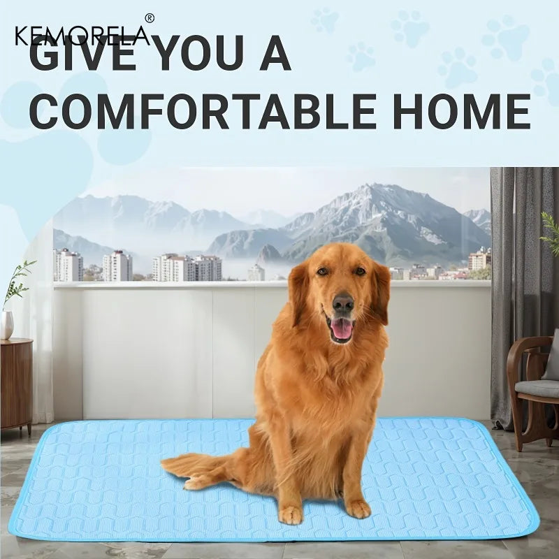 2025 Upgraded Ice-Cool Summer Pet Cooling Mat and Bed Sweat-Absorbent Fabric Available in 4 Sizes for Small Medium and Large Pet