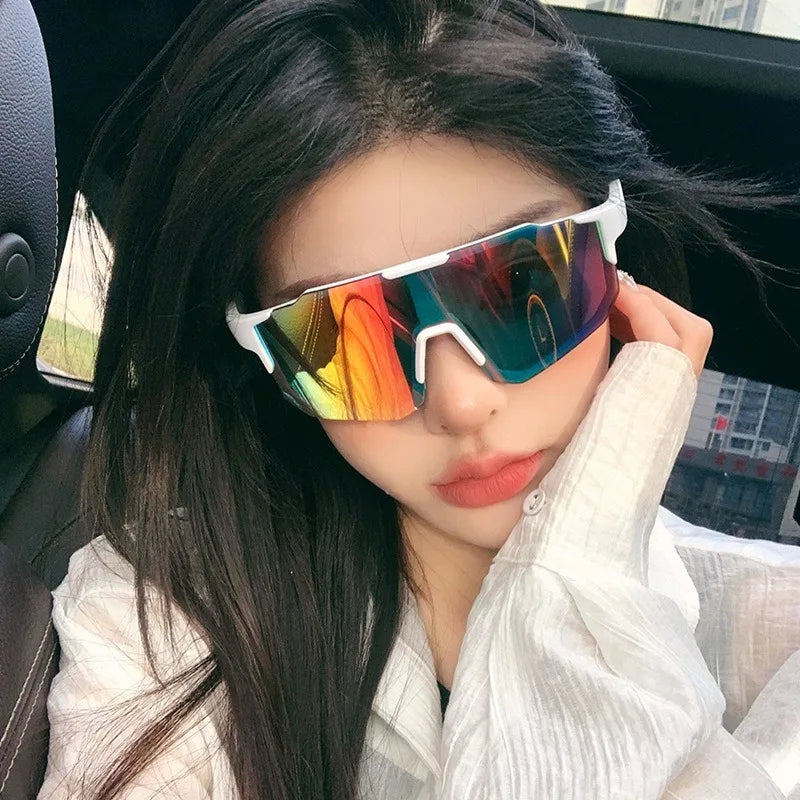 2PCS Cycling Glasses Sunglasses for Men Women Cycling Sun Glasses Goggles Outdoor Sport Sunglasses