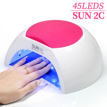 LINMANDA SUN2C UV Nail Lamp 48W Gel Polish Dryer Pedicure Light Manicure Lamp Nail Art Gel Dryer Machine Nail LED Lamp Salon Use