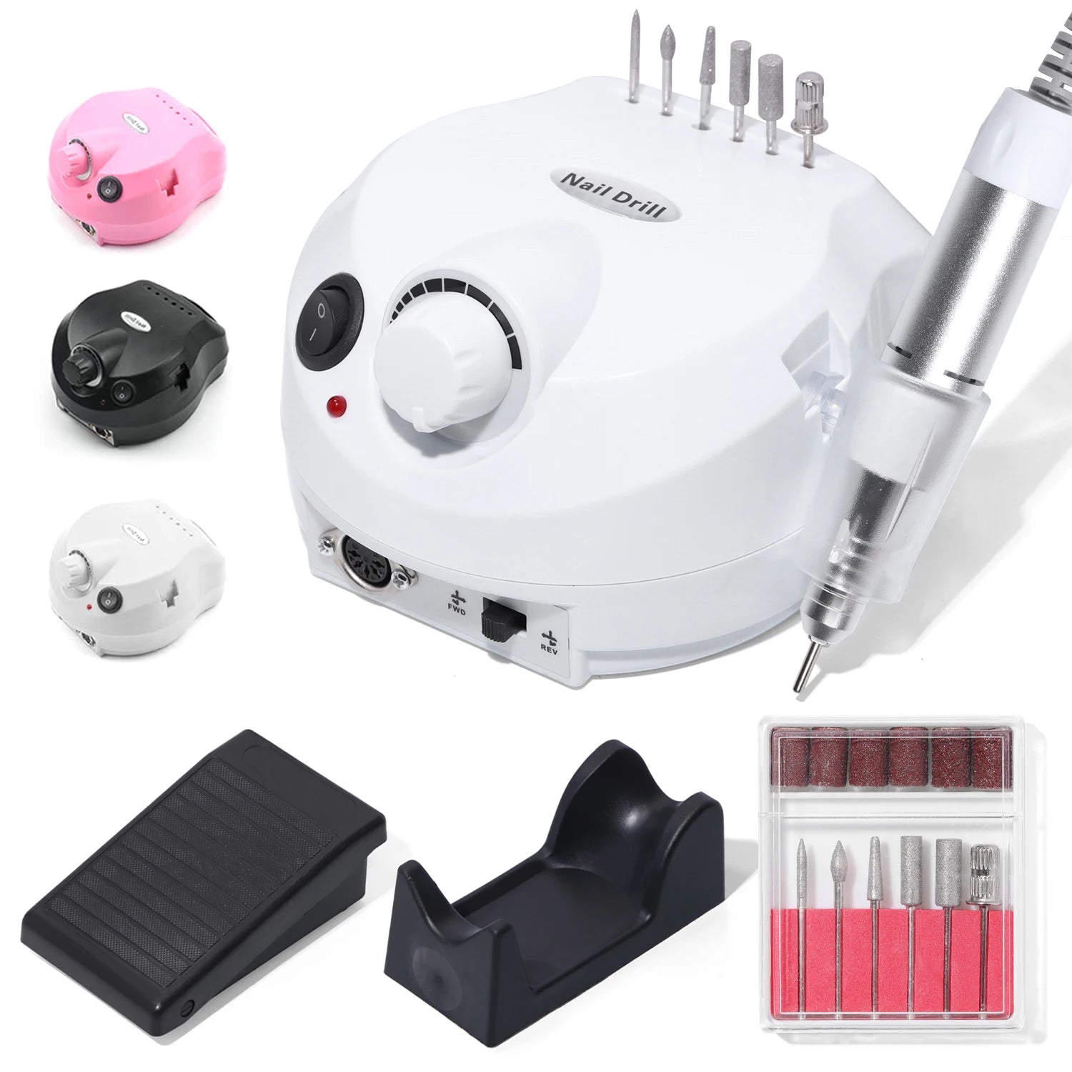 35000RPM Electric Nail Drill Machine Set Cutter Nail Gel Polisher Nail tools Salon Equipment Strong Polishing Tool Nail File Kit