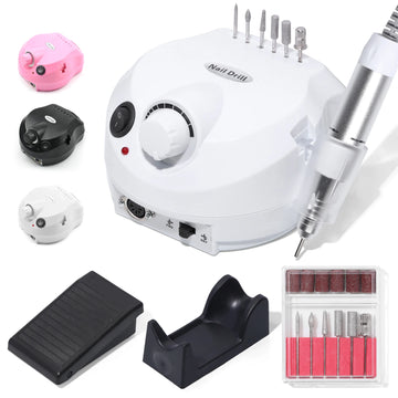 35000RPM Electric Nail Drill Machine Set Cutter Nail Gel Polisher Nail tools Salon Equipment Strong Polishing Tool Nail File Kit