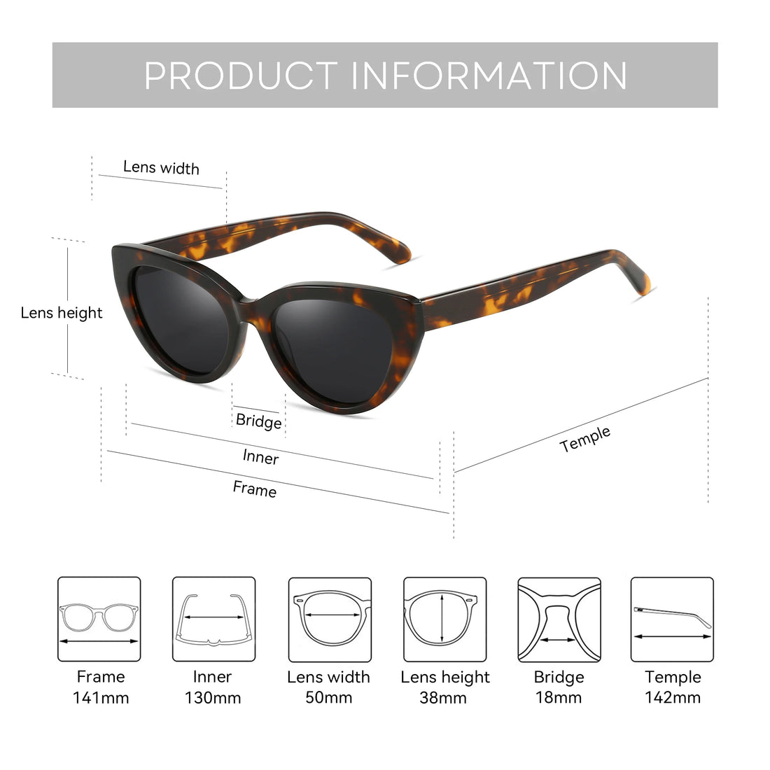 ZENOTTIC Fashion Cat Eye Polarized Sunglasses Handmade Acetate 100% UV400 Protection Sun Glasses Shade for Women Gift Travel