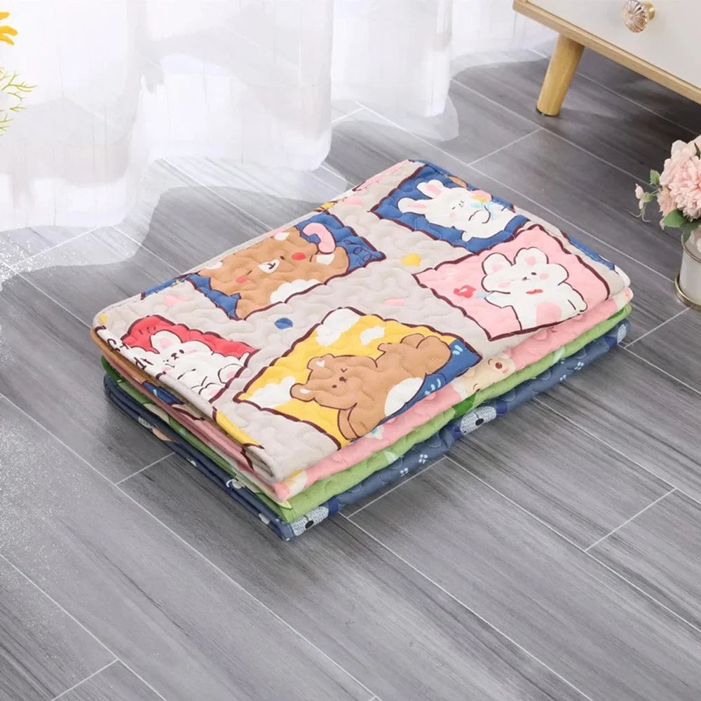 Summer Mat Pet Cooling Ice Blanket Mat Moisture Proof Dog Floor Sofa Cushion Skin Friendly Cat Sleep Breathable Pet Bed Covers