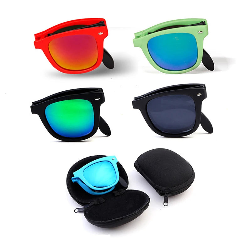 New Fashion Vintage Square Sunglasses Women Men Brand Designer Women's Folding Fashion Portable Sun Glasses Gafas De Sol Mujer